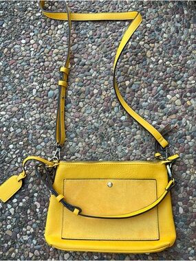 Malibu Skye handbag Yellow Leather Crossbody Bag